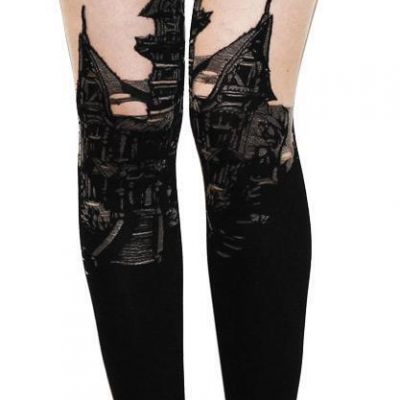 ADULT HAUNTED HOUSE TIGHTS HOSIERY HALLOWEEN COSTUME ACCESSORY GLHA64J