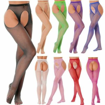 Womens Fishnet Suspender Tights Pantyhose Sheer Elastic Nylon Stocking Hosiery