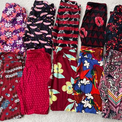 Lot of 10 - LulaRoe Leggings OS