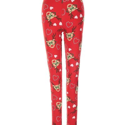 Merry Wear Women Red Leggings S