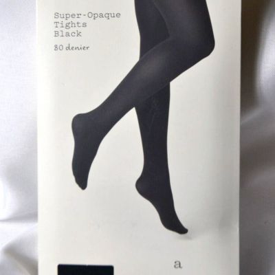 A New Day Super Opaque Black Tights Womens Size L/XL - NEW in package