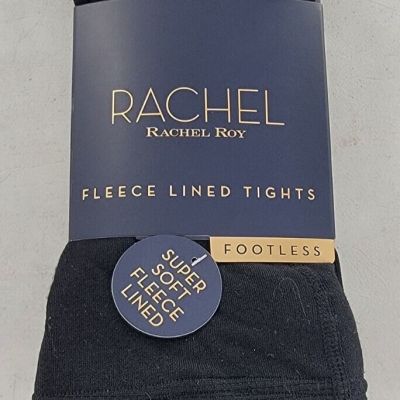 Rachel Roy Fleece Lined Tights Footless Black 2 Pack Women's Size S/M NEW