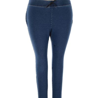 Lands' End Women Blue Leggings 2X Plus