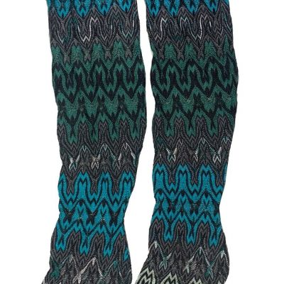 MISSONI Stockings Sz M Thigh High Made Italy NWT