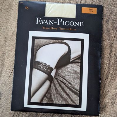 *NEW* Evan-Picone Teddy Hose Thigh-Highs Nude Long 100perc Nylon