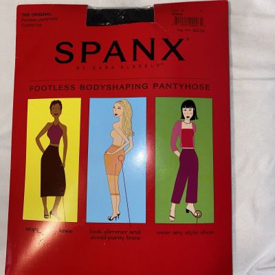 Spanx Footless Bodyshaping Pantyhose Size C Large Black Stops Below Knee NEW