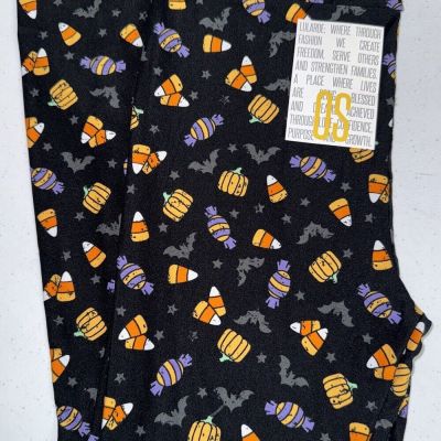 NEW LuLaRoe OS (2-10) Black Candy Corn Pumpkins Bats Halloween Leggings