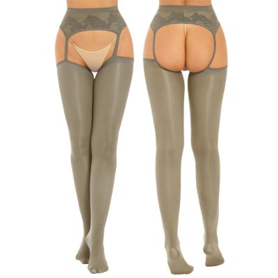 Womens Stockings See-through Pantyhose Hollow Out Pants Soft Garter Belt Sexy