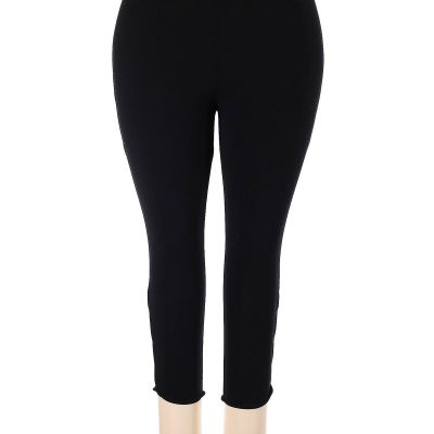 Addition Elle Women Black Leggings 3X Plus