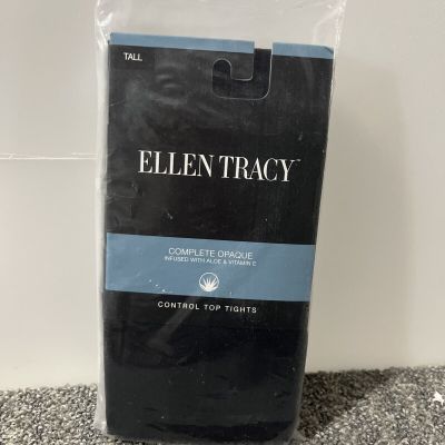 Ellen Tracy Control Top Tights Tall Jet Black Infused With Aloe Vitamin E