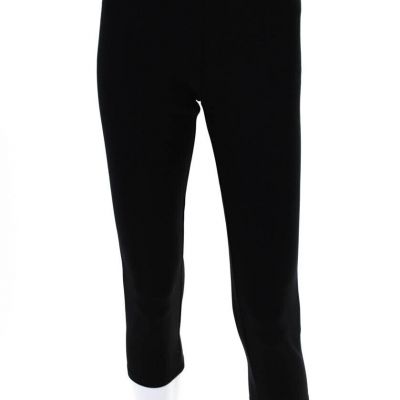 Shan Womens High Waist Cropped Capri Leggings Pants Black Size 6