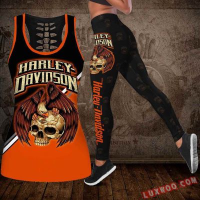 Harley--Davidson Limited Edition Woman Tanktop Legging 3D All Over Print S-5XL