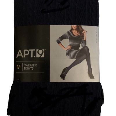 APT.9 Women’s Sweater Tights Dark Navy Size M NEW Stretch Cotton *READ*