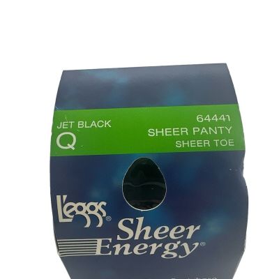 Leggs Sheer Energy Sheer Panty Sheer Toe  Pantyhose Size Queen Off White