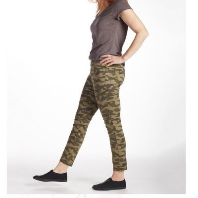 Jag Jeans Marla Green Camo Pull On Leggings Pants Size Medium