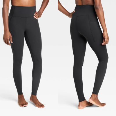 Large - Womens Soft Ultra High-Rise Pocketed Leggings - All In Motion - Black