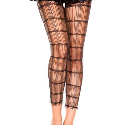 sexy MUSIC LEGS striped STRINGS spandex FOOTLESS capri LEGGINS tights PANTYHOSE