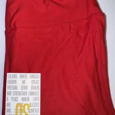 NEW LuLaRoe OS (2-10) Solid True Red Leggings (Valentines-Christmas-4th Of July)