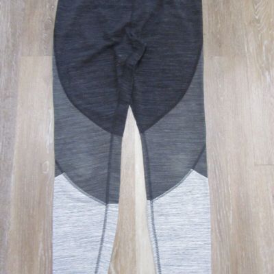 Athletic Works Heathered Grey Color Block Workout Yoga Pilates Leggings M (8-10)