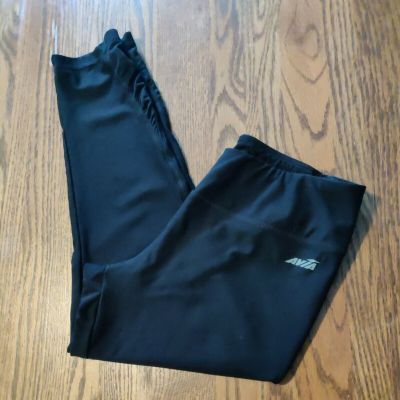 Avia women's size S activewear capri leggings black color lower waist mesh sides