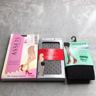 3 Pairs of Spanx Shaping Tights Black Size 3 New