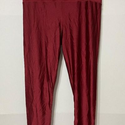 Athleta Elation Shine Size 2X Womens Deep Red Leggings Gym Yoga Activewear