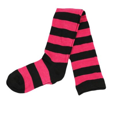 Long Socks Color Block Soft Women Color Block Striped Stockings Long Socks 1