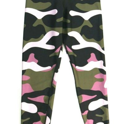 COR by Ultracor Camo Collegiate Legging Blush Patent Nero Womens Small EUC