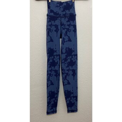 NWT Offline by Aerie Blue Floral Hi-Rise Ribbed Leggings Size XXS Athleisure