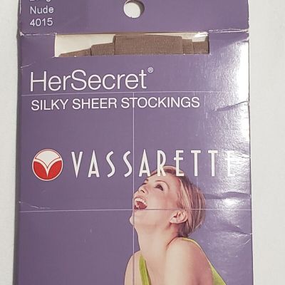 Vintage Vassarette Her Secret Silky Sheer Nude Long Stocking