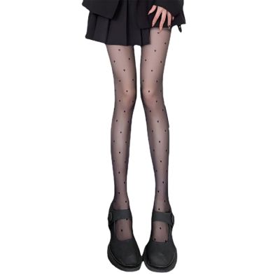 One-piece Stockings Women Hosiery Heart Print Mini Skirt Pantyhose for Women