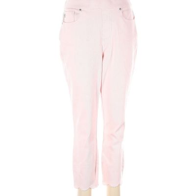 Belle By Kim Gravel Women Pink Jeggings 8