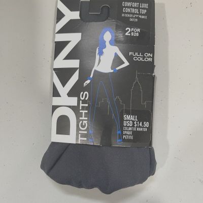 Women's Dkny Light Opaque Control Top Tights Grey Size Small    5631