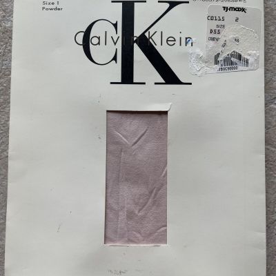 Vintage Calvin Klein Soft Opaque Control Top Pantyhose Size 1 POWDER