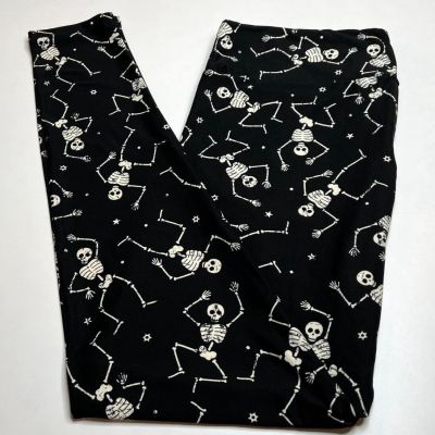 NEW LuLaRoe TC Leggings BLACK WHITE Stars Halloween DANCING SKELETON Bone Dead