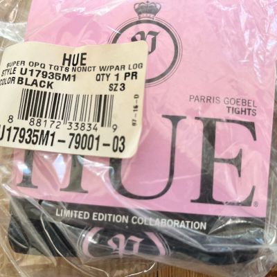 Hue Parris Goebel Women Tights Sz 3 Black 2 Pair