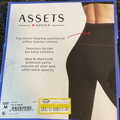 Assets By Spanx Black Shaping Leggings Style  Size M