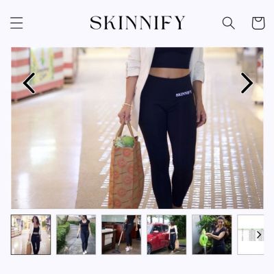 Skinnify Leggings With Built In Resistance Bands Size M