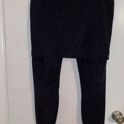 EUC Cabi Skirted Leggings Women’s Large Heather Charcoal Gray workout running