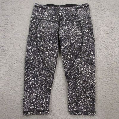 Lululemon Womens Capri Cropped Legging size 6 Mid Rise Mesh Space Dye Work Out