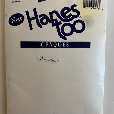 Hanes Opaque Tight Control Top H62 Size AB Coffee Bean Panty Hose