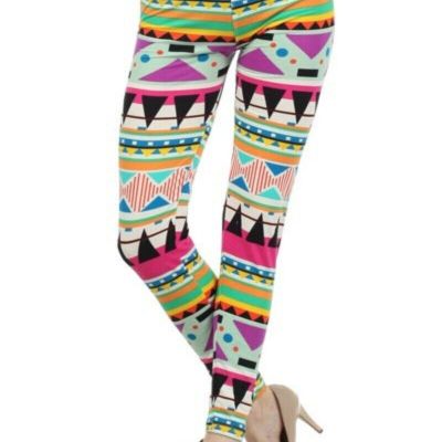 FASHION PRINT Women's Geometric Aztec Tribal Yoga Stretch Workout Leggings - NEW