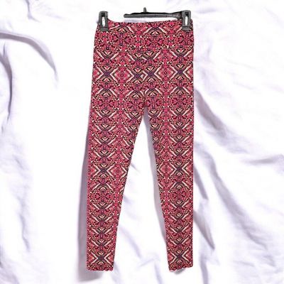 LuLaRoe Womans Leggings OS One Size 2-10 Multicolor Tribal Pattern Activewear