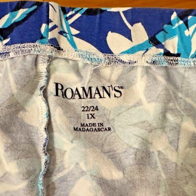 Women's Blue Leggings Pants - Size 1X (22/24) - by Roaman's - Full Length - EUC!