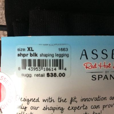 Assets by Spanx sz XL  Black  Seamless Shaping  Leggings Style 1663 NWT