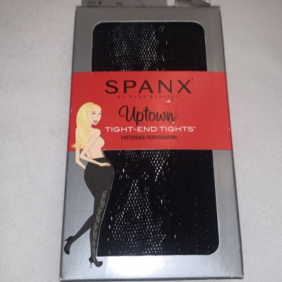 Spanx Sara Blakely  Uptown Tights  Black  Fishnets Sz B NIP