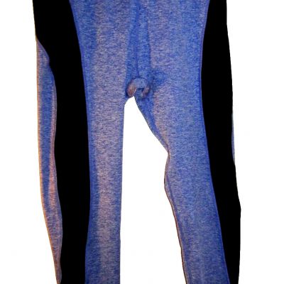 SHEIN, Women's Size Large,  Blue Heather & Black Leggings, Polyester & Spandex