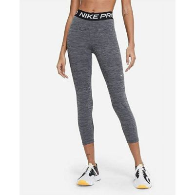 New Women's Nike Pro 365 Mid-Rise Tight Crop Leggings Gray Size XXS MSRP:$45