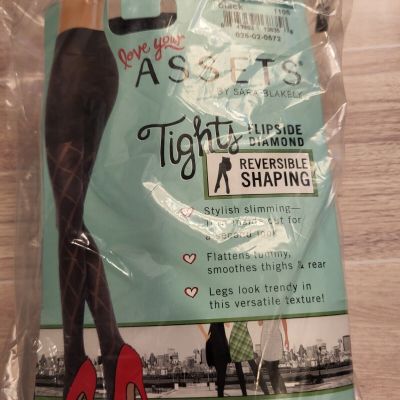 Spanx Love Your Assets Flip Side Diamond Reversible Shaping Tights Black Size 3