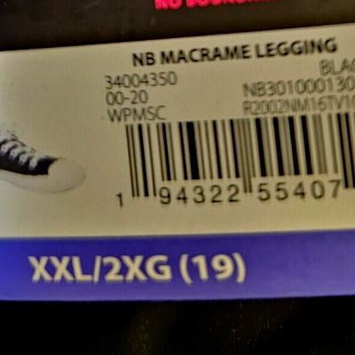 No Bo~ NEW?Junior's Macreme Sueded Ankle leggings size 2XL~Black